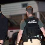 Local and federal law enforcement served search warrants and arrested multiple people at the Welcome Inn RV Park in Port Angeles late Wednesday night. (Jesse Major/Peninsula Daily News)