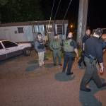 Local and federal law enforcement served search warrants and arrested multiple people at the Welcome Inn RV Park, 1215 U.S. Highway 101, in Port Angeles late Wednesday night. (Jesse Major/Peninsula Daily News)