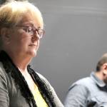 Director Janet Lucas, left, and Chris Hamilton are pictured at a rehearsal of The Port Angeles Community Players Second Stage production of The Laramie Project.