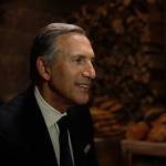 In this Feb. 27, 2017, file photo, Starbucks CEO Howard Schultz smiles during an interview with the Associated Press at a Princi bakery in Milan. (The Associated Press)