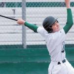 Keith Thorpe/Peninsula Daily News Port Angeles Cole Uvila bats in the bottom of the first inning against North Kitsap at Volunteer Field in Port Angeles in April 2011.