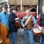 FarmStrong  from left, John Pyles, Jim Faddis, Cort Armstrong and Rick Meade  arrives at Finnriver Farm & Cidery this Saturday afternoon. (Kia Armstrong)