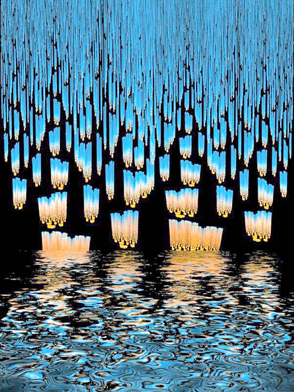 Pamela Dicks Wall of Water is among the artwork that will be on display at the Sequim Civic Center.