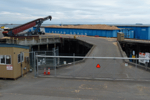 ON THE WATERFRONT: Pulp barge bound for British Columbia