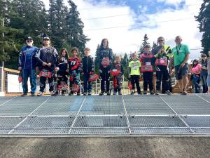 Lincoln Park BMX riders raised $3,170 during its Race For Life Saturday during the parks big weekend of racing. The Race for Life, with 151 riders participating, raised funds for USABMX and the Leukemia and Lymphoma Society. From left are the top 10 earners, George Williams, Ty Bourm, Claire Luce, Gregory Jourdan, John De Shazo, Taylor Coleman, Tom Dalgardno, Zebastian Ferrier-Dixon, Cash Coleman, Andy Goldsbury and track operator Sean Coleman. Look in Thursdays paper for results of the weekends races.