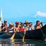 PHOTO: Pullers arrive at Jamestown amid Paddle to Puyallup