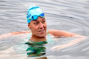 Susan Simmons of James Bay, B.C., plans to swim across the Strait of Juan de Fuca on Sunday. (provided)