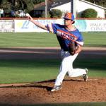 Dave Logan/for Peninsula Daily News Port Angeles Brady Shimko pitched for the Lefties in their final game of the season at Civic Field on Tuesday.