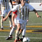 Keith Thorpe/Peninsula Daily News Peninsulas Jose Cerna breaks free in a match against Olympic in September 2017.