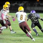 Sequims Ben Cowan, right, was a second-team All-Olympic League selection at defensive end last season.                                Michael Dashiell/Olympic Peninsula News Group