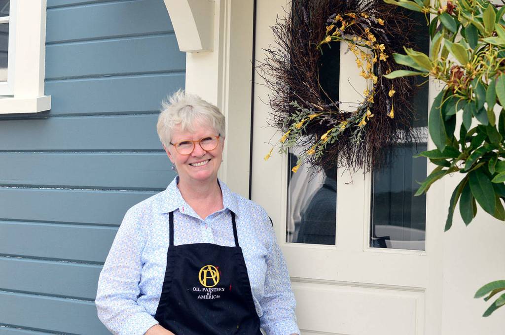 Painter Joyce Hester is new to Port Townsend, and looks forward to having people over to her studio during the Art Port Townsend tour Saturday and Sunday. (Diane Urbani de la Paz/for Peninsula Daily News)