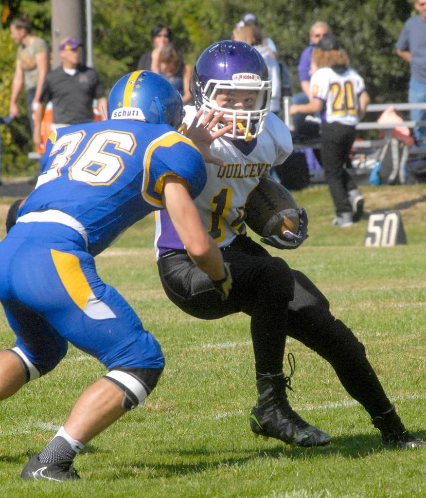 Quilcenes Ben Bruner has yet to be medically cleared to practice, but his presence could be a game changer for the Rangers. (Keith Thorpe/Peninsula Daily News)