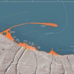 This map shows tsunami impacts for the Port Angeles area.