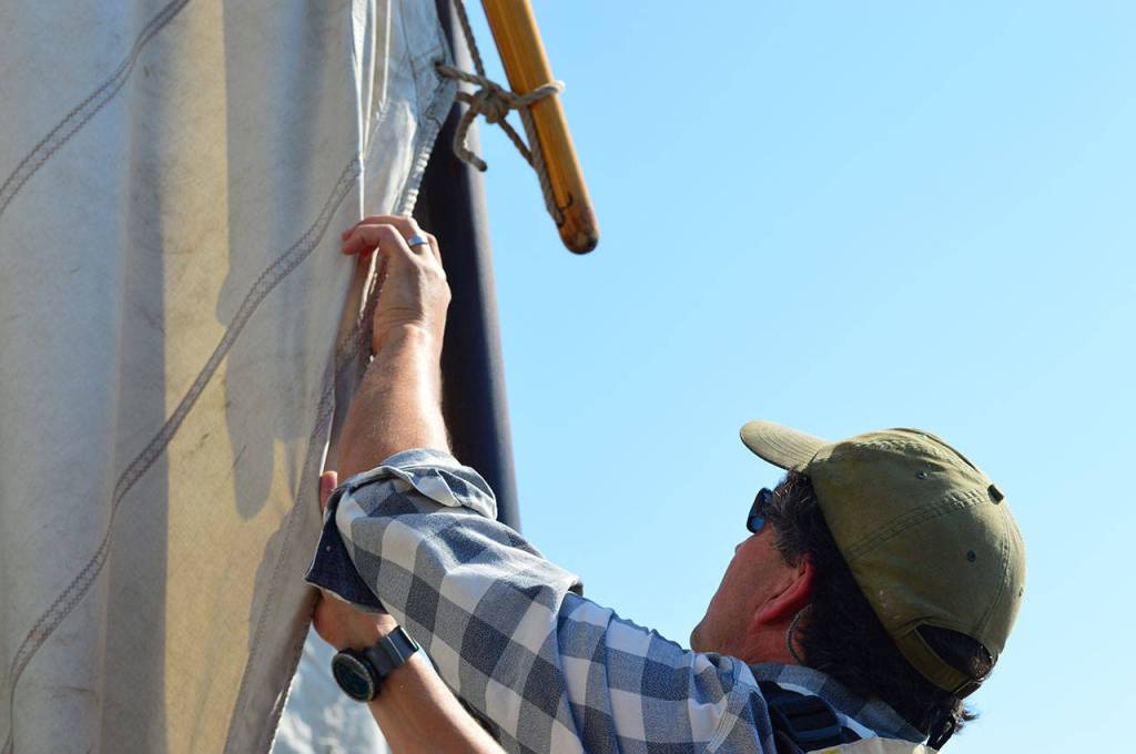 I have a longstanding love affair with longboats, said Capt. Daniel Evans. (Diane Urbani de la Paz/for Peninsula Daily News)