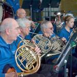 The horn section of the Sequim City Band is pictured in this file photo.
