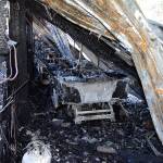 Staff with the Cedars at Dungeness estimate about 50 golf carts and other equipment were lost on Sunday, Sept. 16 in an early morning fire. No injuries were reported and the cause remains under investigation. (Matthew Nash/Olympic Peninsula News Group)