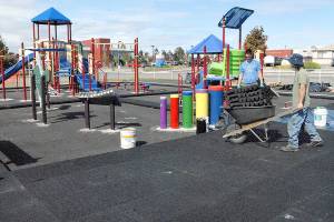 PHOTO: Setting the stage for playground in Port Angeles