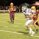 Mark Krulish/Kitsap News Group Port Angeles Garrett Edwards runs with the football during the Riders 28-6 win over Kingston last week.