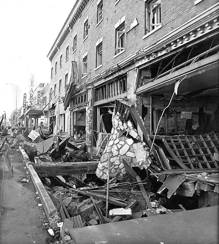 The aftermath of the gas line explosion on Sept. 30, 1971 was documented with photos by the Port Angeles Evening News, a precursor of the Peninsula Daily News, and The Associated Press.