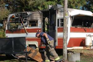 Propane explosion, fire in Sequim trailer injures man