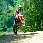 Jake Anstett racing at the Olympic Peninsula Motorcycle Clubs Deer Park uphill track in June. (Tom Hines)
