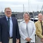Candidates for the Port of Kingston executive director position are, from left, Greg Englin, Sam Gibboney and Josh Peters. Englin is a current employee of the Port of Port Townsend. Gibboney was its former executive director who resigned this summer. Peters applied for the Port Townsend executive director position in 2016 when Gibboney was hired. (Nick Twietmeyer/Kitsap News Group)