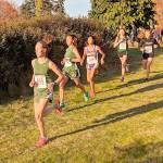 The Port Angeles girls won the Olympic League Cross Country meet last week in Port Townsend and they went on to win at the 2A District III Cross Country Meet in University Place Saturday. At left is race winner Lauren Larson and second from left is her teammate Kynzie DeLeon.