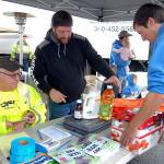 PHOTO: Weighing donations at Lakeside food drive