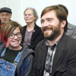 Greg Brotherton reacts to the announcement of his win for the Jefferson County commissioner District 3 seat over challenger Jon Cooke. The announcement was made by Auditor Rose Ann Carroll at the Jefferson County Courthouse on Tuesday night. (Jeannie McMacken/Peninsula Daily News)