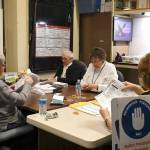 Jefferson County election officials processed election ballots Monday under the eyes of official political party election observers. Jay Page, left, Betty Grewell, Mary Foster, Laurie Meyer and Auditor Rose Anne Carroll worked with ballots received over the weekend. (Jeannie McMacken/Peninsula Daily News)