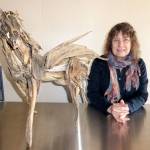 Tammy Hall poses with Pegasus.