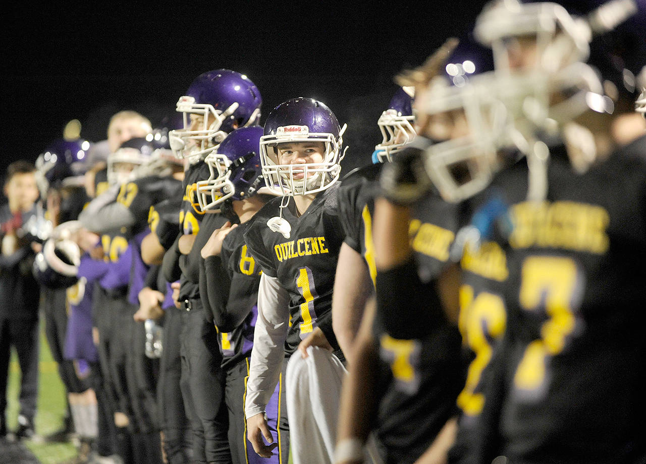 Michael Dashiell/Olympic Peninsula News Group No. 5 Quilcene will face No. 1 Odessa in the Class 1B State Semifinals at the Wenatchee Apple Bowl at 4 p.m. Saturday.