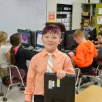 Port Angeles Aiden Johnson, 8, a member of the Sequim PC Users Group, builds computers for people in need. Through the groups help, he also helped start Roosevelt Elementary Schools Computer Club. (Matthew Nash/Olympic Peninsula News Group)