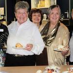 Sequim Soroptimists, from left, Mary Fasching, Monica Ostrom, Becky Archer, Gail Watson and Janet Real sell homemade cinnamon rolls at the 2017 Gala Gift Show Holiday Café.