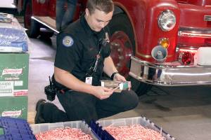 Firefighters collect donations in Port Angeles, Sequim