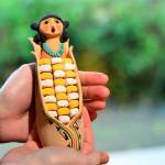 Carol Lucero-Gachupins Corn Maiden is among the works of art in a three-day silent auction starting Thursday at the Port Angeles Fine Arts Center. (Diane Urbani de la Paz/for Peninsula Daily News)