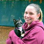 Trina Sloan recently adopted a kitten for her little boy  and for herself.                                (Diane Urbani de la Paz/for Peninsula Daily News)