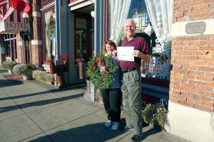 Staff at The Palace Hotel, Tammy Jenkins and Randall Moore, show off their first-place certificate.