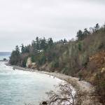 Waves crash against the shoreline in Port Townsend near Fort Worden State Park. The state Department of Ecology recently approved the citys amendment to its Shoreline Master Program. (Jesse Major/Peninsula Daily News)