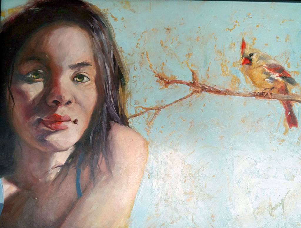 Spring Tease by Sharman Owings will be part of the Go Figure exhibit at Sequim Civic Center during tonights First Friday Art Walk.