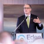 <strong>Erika Schultz</strong>/The Seattle Times via The Associated Press                                Gov. Jay Inslee speaks at the annual Washington Cannabis Summit, Friday in SeaTac.