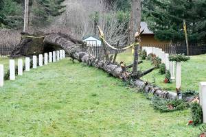 Damage to military cemetery at Fort Worden evaluated after December storm