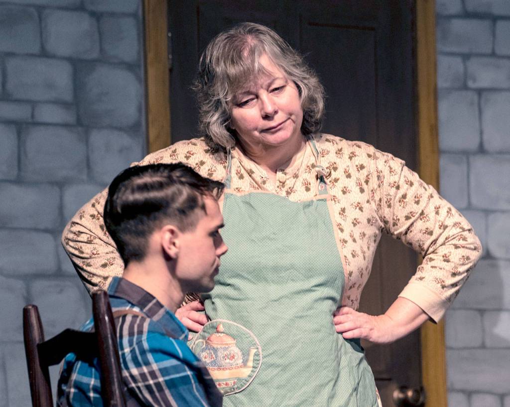 Auntie Eileen (Jennifer Nielsen) has raised her orphan nephew Billy in The Cripple of Inishmaan, opening tonight in Port Townsend. (Eligius Wolodkewitsch)