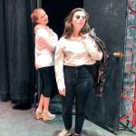 Sophie Orth (left) and Joelynne Jewell rehearse.