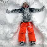 Corey Kilmer, 6 of Port Hadlock, spent Saturday outside playing in the snow with his brother and parents. Ive never seen so much snow, he said. I just couldnt wait to do a snow angel. Port Hadlock received up to 14 inches of snow during the storm. (contributed photo)