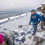 Friends remove snow for recovering coach in Port Angeles