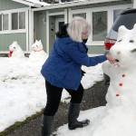 Snow melting, but more — a little more — expected