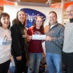 From left are Mary Budke, Boys and Girls Clubs executive director; Janet Gray, Boys and Girls Clubs resource develoment director; Boys and Girls Club Youth of the Year Addie Holland, Angeles Furniture ownerJon Gray and Stressline Chairs sales representative Steve Luke.