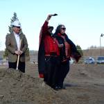Patrick Adams, a spiritual leader for the Jamestown SKlallam Tribe, blesses the new resort expansion in Blyn with his wife Patsy prior to breaking ground on the property. Matthew Nash/Olympic Peninsula News Group