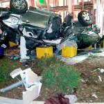 On Saturday, officers responded to the Port Angeles McDonalds, 1706 E. Front Street, for a report of a single vehicle roll over collision. Officers were advised that the vehicle struck the east side of McDonalds and that the driver was partially ejected from the vehicle, a 2006 Honda Civic.